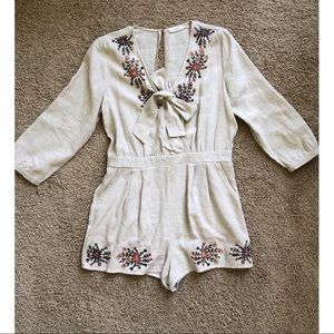 Floral Embroidered Romper